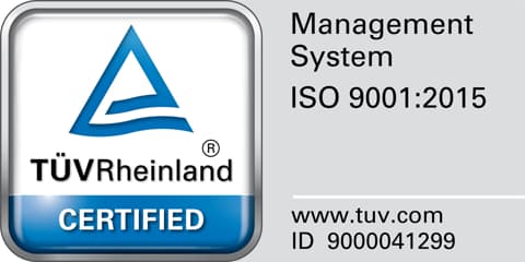 TÜV Rheinland ISO 9001:2015 certification mark